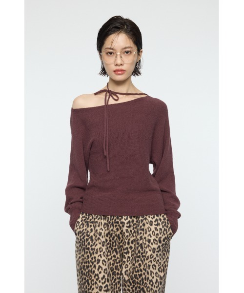 moussy DROP NECK RIB セーター MOUSSY（マウジー）の「DROP NECK RIB セーター（ニット/セーター