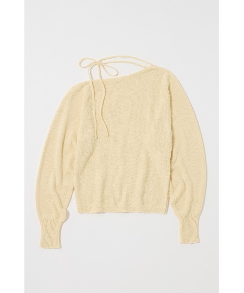 MOUSSY（マウジー）の「ONE SHOULDER ニットトップス　冬服（ニット/セーター・レディース・ブラウン/レッド/オフホワイト/ブラック・FREE）」の9枚目の写真