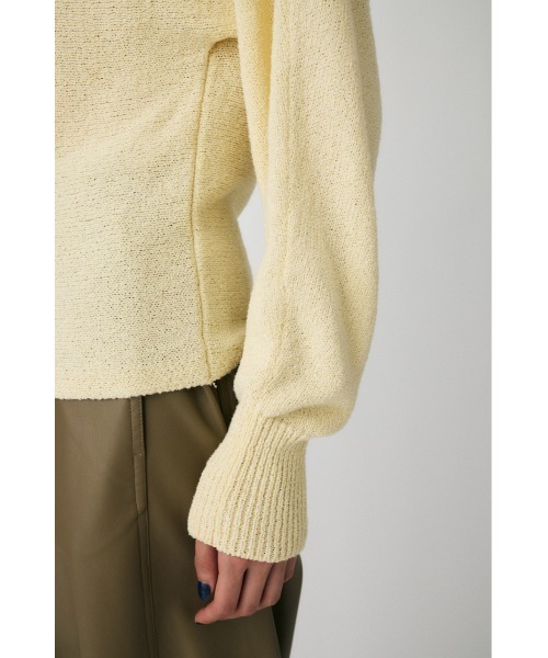 MOUSSY（マウジー）の「ONE SHOULDER ニットトップス　冬服（ニット/セーター・レディース・ブラウン/レッド/オフホワイト/ブラック・FREE）」の16枚目の写真