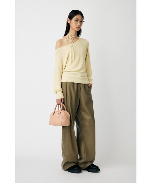 MOUSSY（マウジー）の「ONE SHOULDER ニットトップス　冬服（ニット/セーター・レディース・ブラウン/レッド/オフホワイト/ブラック・FREE）」の14枚目の写真