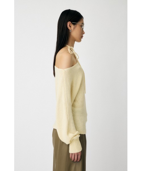 MOUSSY（マウジー）の「ONE SHOULDER ニットトップス　冬服（ニット/セーター・レディース・ブラウン/レッド/オフホワイト/ブラック・FREE）」の21枚目の写真