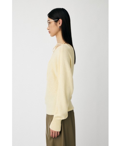 MOUSSY（マウジー）の「ONE SHOULDER ニットトップス　冬服（ニット/セーター・レディース・ブラウン/レッド/オフホワイト/ブラック・FREE）」の22枚目の写真