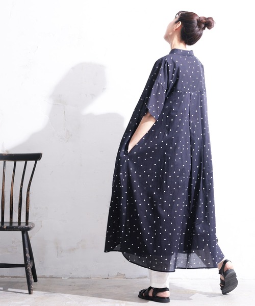 soulberry(ソウルベリー)の「星屑のワンピース(ワンピース・レディース・ネイビー・L/M/LL/3L/4L/5L)」の2枚目の写真