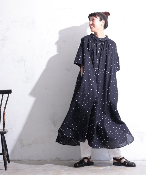 soulberry(ソウルベリー)の「星屑のワンピース(ワンピース・レディース・ネイビー・L/M/LL/3L/4L/5L)」の6枚目の写真