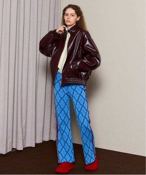 MAISON SPECIAL(メゾンスペシャル)の「Plaid Straight Knit Pants/チェックストレートニットパンツ(その他パンツ・レディース・グリーン/ブルー・38/36)」の3枚目の写真