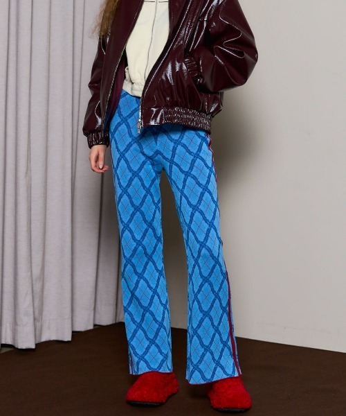 MAISON SPECIAL(メゾンスペシャル)の「Plaid Straight Knit Pants/チェックストレートニットパンツ(その他パンツ・レディース・グリーン/ブルー・38/36)」の5枚目の写真
