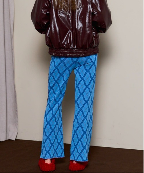 MAISON SPECIAL(メゾンスペシャル)の「Plaid Straight Knit Pants/チェックストレートニットパンツ(その他パンツ・レディース・グリーン/ブルー・38/36)」の7枚目の写真