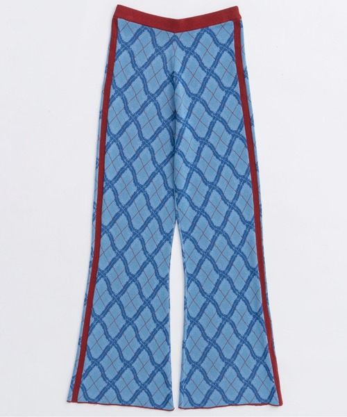 MAISON SPECIAL(メゾンスペシャル)の「Plaid Straight Knit Pants/チェックストレートニットパンツ(その他パンツ・レディース・グリーン/ブルー・38/36)」の9枚目の写真
