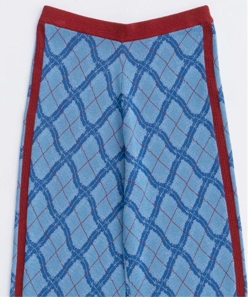 MAISON SPECIAL(メゾンスペシャル)の「Plaid Straight Knit Pants/チェックストレートニットパンツ(その他パンツ・レディース・グリーン/ブルー・38/36)」の10枚目の写真