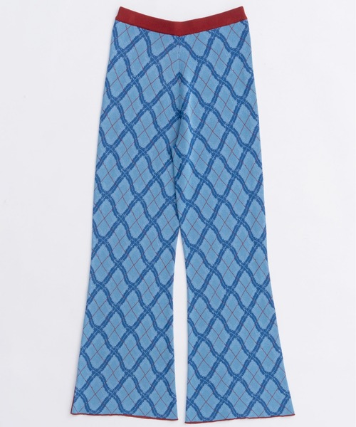MAISON SPECIAL(メゾンスペシャル)の「Plaid Straight Knit Pants/チェックストレートニットパンツ(その他パンツ・レディース・グリーン/ブルー・38/36)」の13枚目の写真