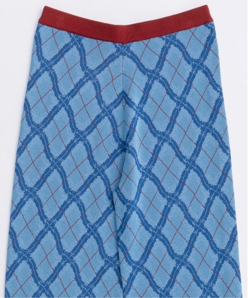 MAISON SPECIAL(メゾンスペシャル)の「Plaid Straight Knit Pants/チェックストレートニットパンツ(その他パンツ・レディース・グリーン/ブルー・38/36)」の14枚目の写真