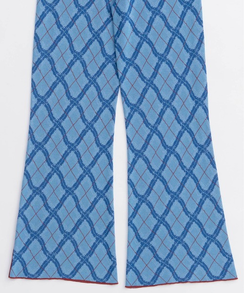 MAISON SPECIAL(メゾンスペシャル)の「Plaid Straight Knit Pants/チェックストレートニットパンツ(その他パンツ・レディース・グリーン/ブルー・38/36)」の15枚目の写真