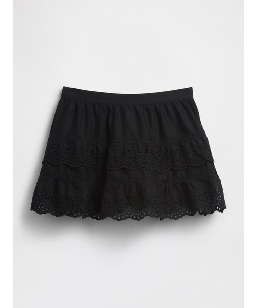 GAP（ギャップ）の「アイレット ラッフルフリル ミニスカート・スコート（スカート・レディース・ブラック/ホワイト・XS/S/M/L/XXS）」の6枚目の写真
