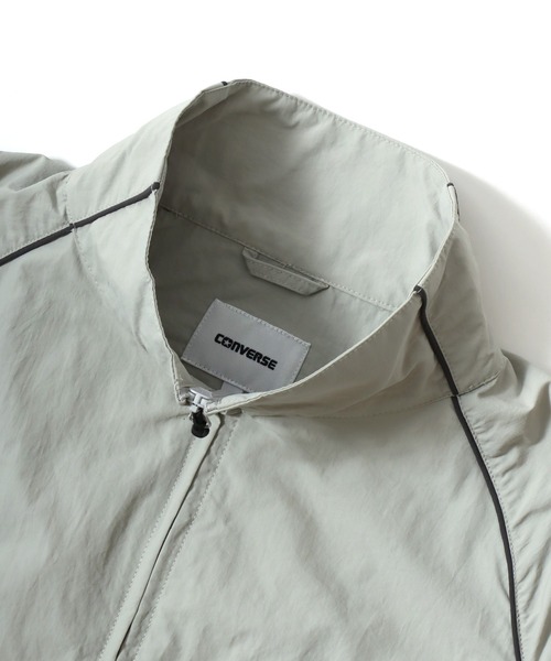 CONVERSE（コンバース）の「2026SS CONVERSE /コンバース ナイロン 撥水 ラグラン切替 ワンポイントロゴ刺繍 トラックジャケット スタンドジップアップブルゾン【セットアップ対応】（ナイロンジャケット・メンズ・アイボリー/ブラック/ネイビー・LL/M/L）」の13枚目の写真