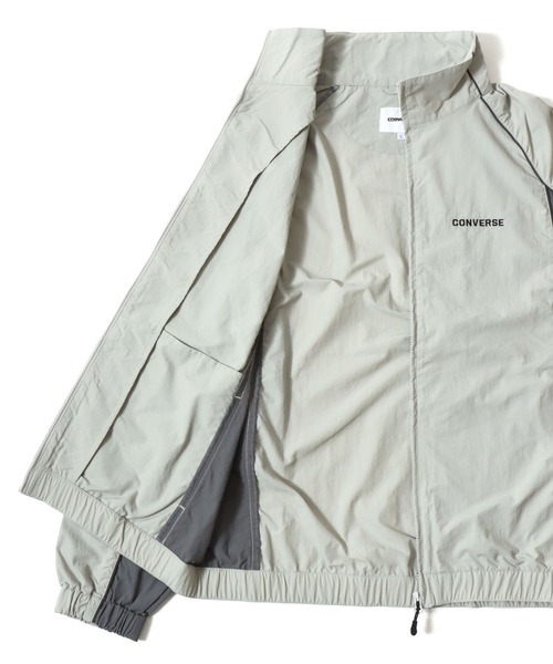 CONVERSE（コンバース）の「2026SS CONVERSE /コンバース ナイロン 撥水 ラグラン切替 ワンポイントロゴ刺繍 トラックジャケット スタンドジップアップブルゾン【セットアップ対応】（ナイロンジャケット・メンズ・アイボリー/ブラック/ネイビー・LL/M/L）」の17枚目の写真