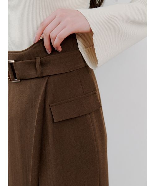 SNIDEL（スナイデル）の「ベルトデザインタイトスカート（スカート・レディース・ブラウン/グレー/アイボリー・0/1）」の15枚目の写真