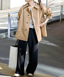 未使用 美品 ジャーナルスタンダード F ベージュ ワイド ステンカラーコート セール/ブランド古着】ステンカラーコート（ステンカラーコート