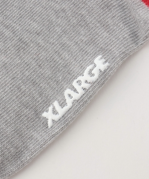 XLARGE KIDS(エクストララージキッズ)の「ロゴラインクルーソックス(ソックス/靴下・キッズ・ブラック/ホワイト/トップグレー・17-19cm/15-17cm/13-15cm/19-21cm)」の4枚目の写真