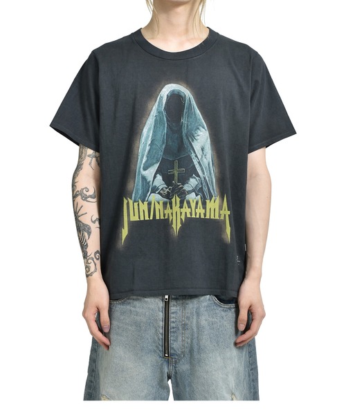 JUN/NAKAYAMA(ジュンナカヤマ)の「NUN T-SHIRTS(Tシャツ/カットソー・メンズ・ブラック・SMALL/MEDIUM/X-LARGE)」の1枚目の写真