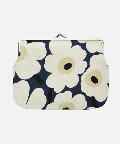 marimekko(マリメッコ)の「Mini Unikko / Puolikas Kukkaro pouch(ポーチ・レディース・ホワイト×ネイビー・FREE)」の1枚目の写真