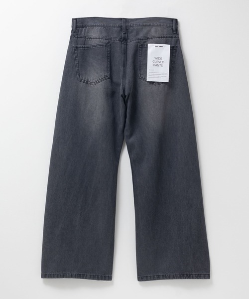 Mac-House（マックハウス）の「Curved Wide-Leg Denim Pants　デニムカーブワイドパンツ（デニムパンツ・メンズ・ブラック/ブラウン/ブルー/グレー・S/L/M）」の10枚目の写真