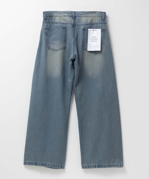 Mac-House（マックハウス）の「Curved Wide-Leg Denim Pants　デニムカーブワイドパンツ（デニムパンツ・メンズ・ブラック/ブラウン/ブルー/グレー・S/L/M）」の13枚目の写真