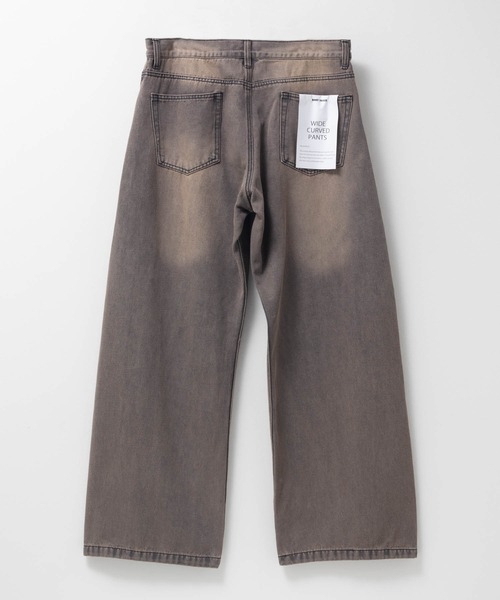 Mac-House（マックハウス）の「Curved Wide-Leg Denim Pants　デニムカーブワイドパンツ（デニムパンツ・メンズ・ブラック/ブラウン/ブルー/グレー・S/L/M）」の12枚目の写真