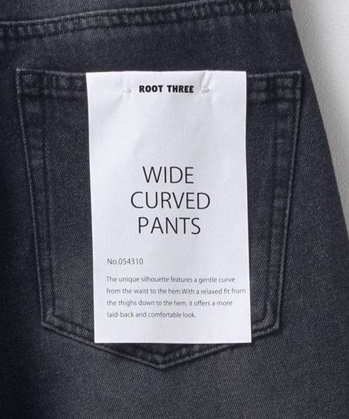Mac-House（マックハウス）の「Curved Wide-Leg Denim Pants　デニムカーブワイドパンツ（デニムパンツ・メンズ・ブラック/ブラウン/ブルー/グレー・S/L/M）」の9枚目の写真