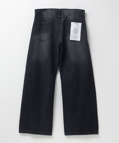 Mac-House（マックハウス）の「Curved Wide-Leg Denim Pants　デニムカーブワイドパンツ（デニムパンツ・メンズ・ブラック/ブラウン/ブルー/グレー・S/L/M）」の11枚目の写真