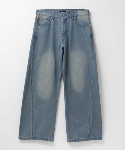 Mac-House（マックハウス）の「Curved Wide-Leg Denim Pants　デニムカーブワイドパンツ（デニムパンツ・メンズ・ブラック/ブラウン/ブルー/グレー・S/L/M）」の22枚目の写真