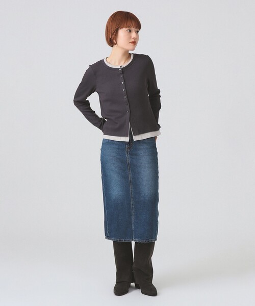 RayBeams レイヤード カーディガン［手洗い可］ RIB レイヤード カーディガン［手洗い可］（カーディガン/ボレロ