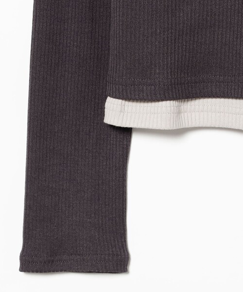 RIB レイヤード カーディガン［手洗い可］（カーディガン/ボレロ