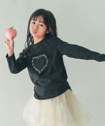 NHT（エヌエイチティー）の「NHT/エヌエイチティー Heart　チュールロングＴシャツ（Tシャツ/カットソー）」