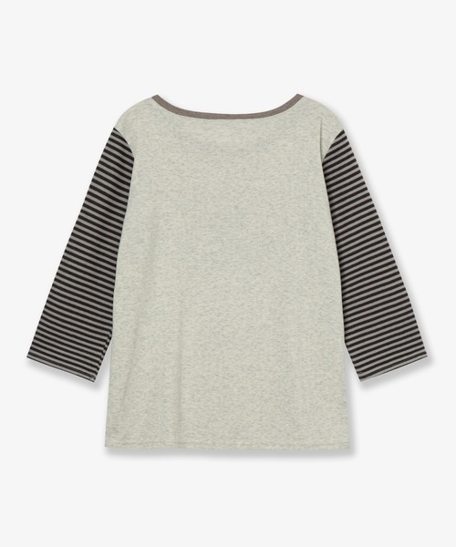 aeae（エーイーエーイー）の「STRIPE COMBI TEE（Tシャツ/カットソー・レディース・ネイビー/ブラウン・FREE）」の3枚目の写真