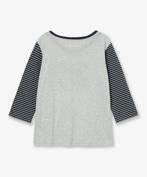 aeae（エーイーエーイー）の「STRIPE COMBI TEE（Tシャツ/カットソー・レディース・ネイビー/ブラウン・FREE）」の7枚目の写真