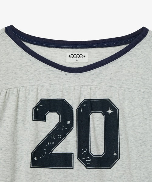 aeae（エーイーエーイー）の「STRIPE COMBI TEE（Tシャツ/カットソー・レディース・ネイビー/ブラウン・FREE）」の8枚目の写真