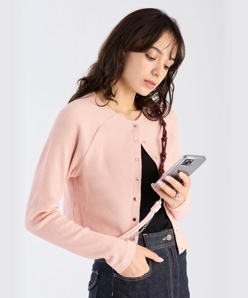 To b. by agnes b.（トゥービーバイアニエスベー）の「チェーンコード モバイル ショルダーストラップ（スマホケース/カバー・レディース・ネイビー・FREE）」の5枚目の写真