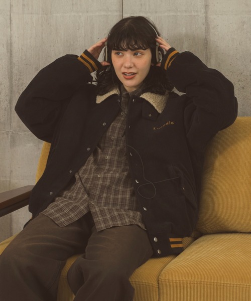 Zooodle（ズードル）の「Corduroy Boa Jacket - コーデュロイボアジャケット -（ブルゾン・メンズ・ブラック/ブラウン・LARGE/MEDIUM）」の8枚目の写真