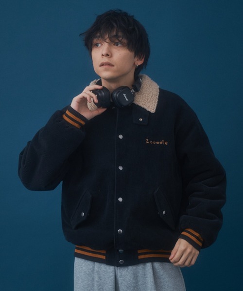 Zooodle（ズードル）の「Corduroy Boa Jacket - コーデュロイボアジャケット -（ブルゾン・メンズ・ブラック/ブラウン・LARGE/MEDIUM）」の22枚目の写真