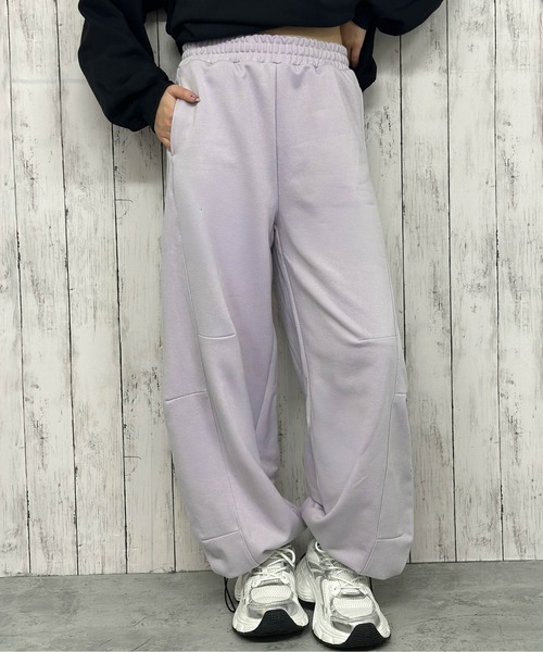 GORGE(ゴージ)の「《裾ドロスト×ゆるストレート》レディース スウェットパンツ カーブシルエット 楽ちん 秋冬 美脚(その他パンツ・レディース・グレー/ブラック/ブラウン/オートミール/ラベンダー/ピンク・F)」の18枚目の写真