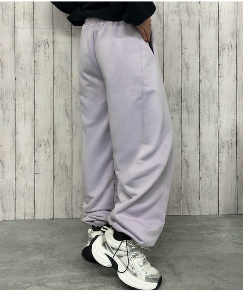 セール】《裾ドロスト×ゆるストレート》レディース スウェットパンツ