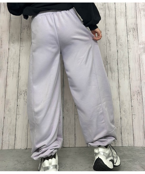 GORGE(ゴージ)の「《裾ドロスト×ゆるストレート》レディース スウェットパンツ カーブシルエット 楽ちん 秋冬 美脚(その他パンツ・レディース・グレー/ブラック/ブラウン/オートミール/ラベンダー/ピンク・F)」の14枚目の写真