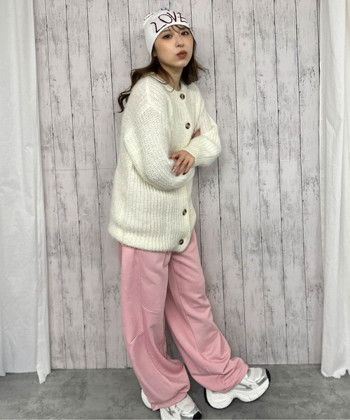 GORGE(ゴージ)の「《裾ドロスト×ゆるストレート》レディース スウェットパンツ カーブシルエット 楽ちん 秋冬 美脚(その他パンツ・レディース・グレー/ブラック/ブラウン/オートミール/ラベンダー/ピンク・F)」の22枚目の写真