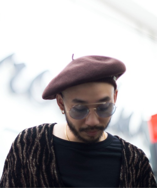 HUNTISM（ハンティズム）の「Rib Beret（ハンチング/ベレー帽・メンズ・ネイビー/ブラウン/ブラック・ONE SIZE）」の3枚目の写真