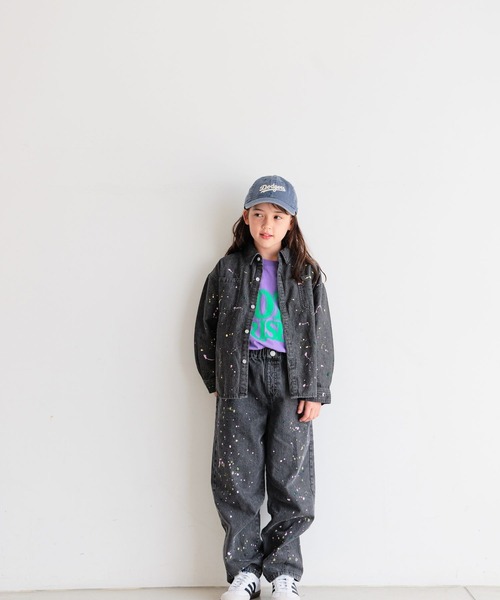 BAYFLOW（ベイフロー）の「[大人気!シーズンレスで着れる♪]アソートロゴBIG T(KIDS)（Tシャツ/カットソー・キッズ・オフホワイト/チャコール/パープル/グレー・140cm/130cm/120cm/110cm/150cm）」の9枚目の写真