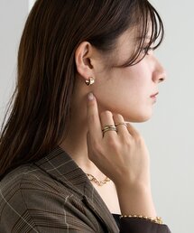 DISCOAT（ディスコート）の「【GOLDY】フラットたたきフープピアス（ピアス（両耳用））」