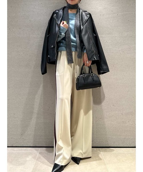 FRAY I.D（フレイアイディー）の「スキニーニットマフラー（ストール/ショール・レディース・その他/ホワイト/グレー/イエロー・F）」の10枚目の写真