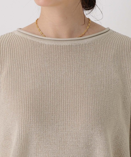 Elura（エルーラ）の「ミドルゲージゆるニット/589490（ニット/セーター・レディース・キャメル/ブラック/ライトベージュ・FREE）」の21枚目の写真