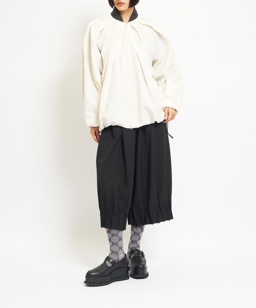 gomme（ゴム）の「T/Cグログラン　バルーンタックブルゾン（テーラードジャケット・レディース・アイボリー・MEDIUM）」の19枚目の写真