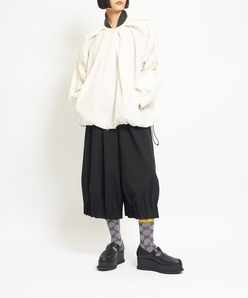 gomme（ゴム）の「T/Cグログラン　バルーンタックブルゾン（テーラードジャケット・レディース・アイボリー・MEDIUM）」の22枚目の写真